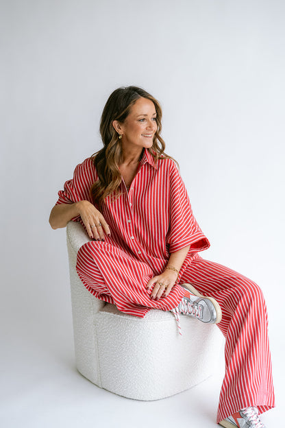 SAM PANTS RED STRIPE